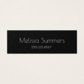 Tijger, wilde kat op zwart mini visitekaartjes (Voorkant)