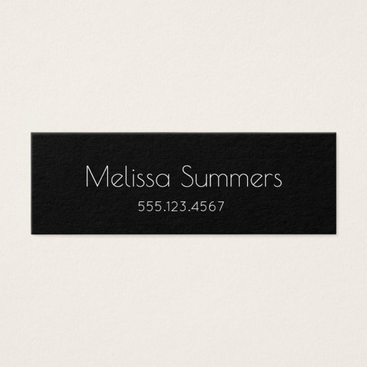 Tijger, wilde kat op zwart mini visitekaartjes (Voorkant)