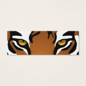 Tijger, wilde kat op zwart mini visitekaartjes (Achterkant)