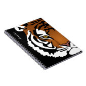 Tijger, wilde kat op zwart notitieboek (Rechterzijde)