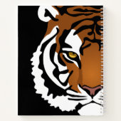 Tijger, wilde kat op zwart notitieboek (Achterkant)