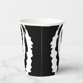 Tijger, wilde kat op zwart papieren bekers (Rechts)