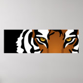 Tijger, wilde kat op zwart poster (Voorkant)
