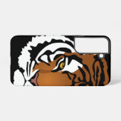 Tijger, wilde kat op zwart samsung galaxy hoesje (Achterkant horizontaal)