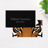 Tijger, wilde kat op zwart visitekaartje (Bureau)