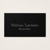 Tijger, wilde kat op zwart visitekaartje (Voorkant)