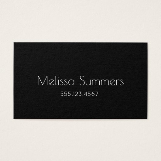 Tijger, wilde kat op zwart visitekaartje (Voorkant)