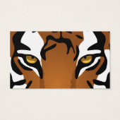 Tijger, wilde kat op zwart visitekaartjes (Achterkant)