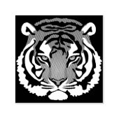 Tijger, wilde kat op zwart  zelfinktende stempel (Design)