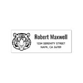 Tijger, Wilde Kat Retouradres Rubberstempel (Afrduk)