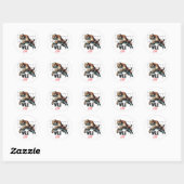 tijger wilde kat ronde sticker (Vel)
