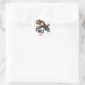 tijger wilde kat ronde sticker (Tas)