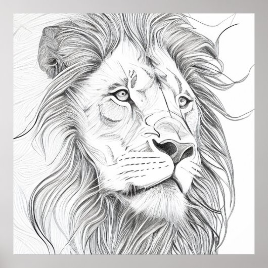 Tijger Wilde Natuur Dierlijke Illustratie Kunst Te Poster (Voorkant)