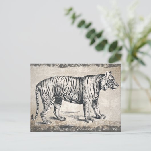 Tijger  wildgroei decoratief briefkaart (Staand voorkant)