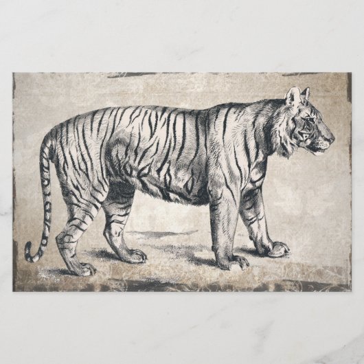 Tijger  wildgroei decoratief briefpapier (Voorkant)