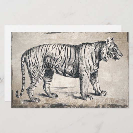 Tijger  wildgroei decoratief briefpapier (Voorkant / Achterkant)