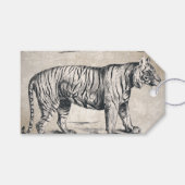 Tijger  wildgroei decoratief cadeaulabel (Voorkant (Horizontaal))