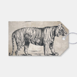 Tijger  wildgroei decoratief cadeaulabel