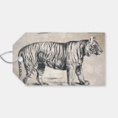 Tijger  wildgroei decoratief cadeaulabel (Achterkant Horizontaal)