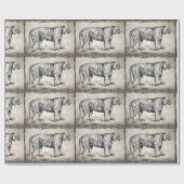 Tijger  wildgroei decoratief cadeaupapier (Vlak)