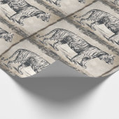 Tijger  wildgroei decoratief cadeaupapier (Hoek)