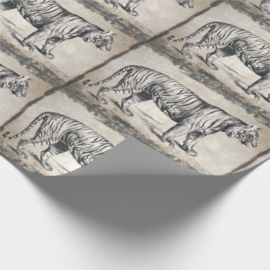 Tijger  wildgroei decoratief cadeaupapier (Hoek)