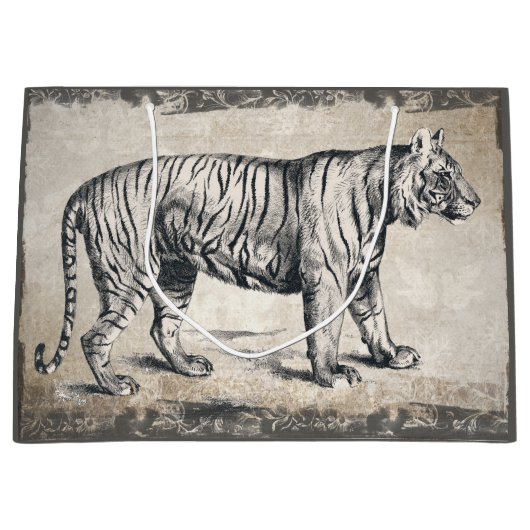 Tijger  wildgroei decoratief large cadeautasje (Voorkant)