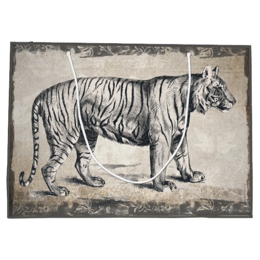 Tijger  wildgroei decoratief large cadeautasje (Achterkant)