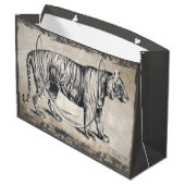 Tijger  wildgroei decoratief large cadeautasje (Achterkant Gekanteld)