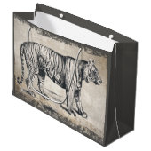 Tijger  wildgroei decoratief large cadeautasje (Voorkant Gekanteld)