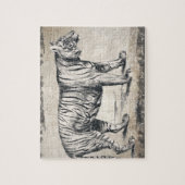 Tijger  wildgroei decoratief legpuzzel (Verticaal)