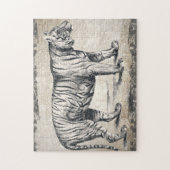Tijger  wildgroei decoratief legpuzzel (Verticaal)