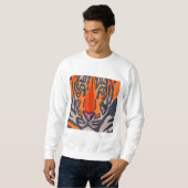 Tijger (wit) - Heren sweatshirt (Voorkant volledig)