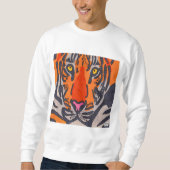 Tijger (wit) - Heren sweatshirt (Voorkant)