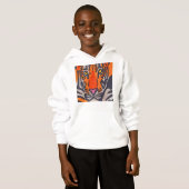 Tijger (wit) - Jongens Hoodie (Voorkant volledig)