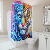 Tijger Wolf Fusie Douchegordijn (In situ)