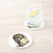 tijger zandsteen onderzetter (Zijkant)