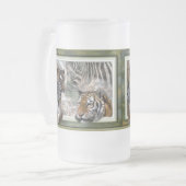 Tijger, Zebra, Giraffe, luiers en groeten Matglas Bierpul (Voorkant links)