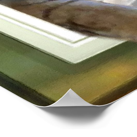 Tijger, Zebra, Giraffe, luiers en groeten Poster (Hoek)