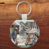 Tijger, Zebra, Giraffe, luiers en groeten Sleutelhanger (Voorkant)