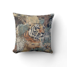 Tijger Zebra Luipaard Beer Wilde Dieren Worp Kusse