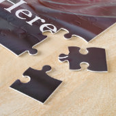 Tijger zittend in een roze rozentuin legpuzzel (Zijkant)