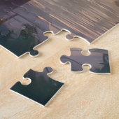 Tijger zittend op een sportauto legpuzzel (Zijkant)