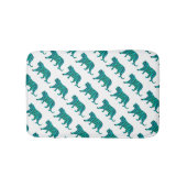 Tijger, zwart en Blauwgroen afdrukken Badmat (Voorkant)