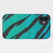 Tijger, zwart en Blauwgroen afdrukken Case-Mate iPhone Case (Achterkant (horizontaal))