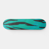 Tijger, zwart en Blauwgroen afdrukken Skateboard (Horizontaal)