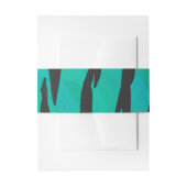 Tijger, zwart en Blauwgroen afdrukken Uitnodigingen Wikkel (Voorkant Voorbeeld)