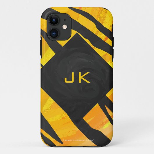 Tijger, zwart en Oranje afdrukken Case-Mate iPhone Case (Achterkant)