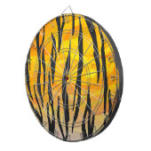 Tijger, zwart en Oranje afdrukken Dartbord (Voorkant Rechts)