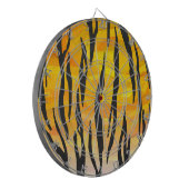 Tijger, zwart en Oranje afdrukken Dartbord (Voorkant Links)